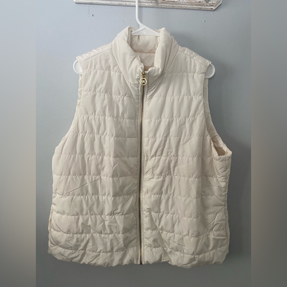 Michael Kors Cream Puffer Vest